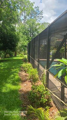 Pool Cage And Deck Pressure Washing Project in Palm Coast FL 32137