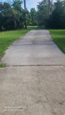 Concrete Surface Pressure Washing Project in DeLand FL 32720