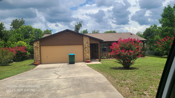 House Soft Washing And Walkway Cleaning Services Project in DeLand FL 32724