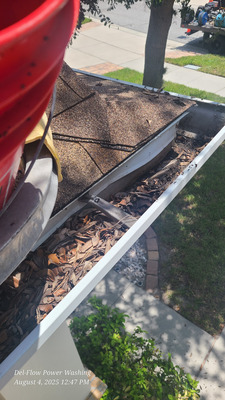 Gutter Debris Removal And Flushing Service Project in Winter Springs FL 32708