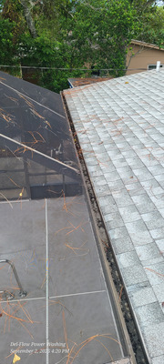 Gutter Cleaning And Debris Removal From Roof Project in Deltona FL 32725