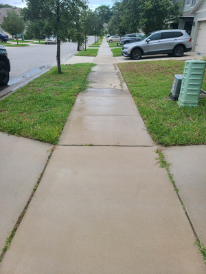 Sidewalk Cleaning And Surface Grime Removal Services Project in DeLand FL 32724
