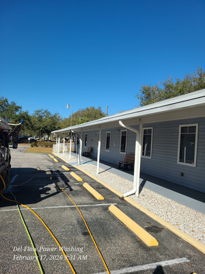 Good Samaritan Clinic Exterior Surface Cleaning And Sidewalk Algae Removal Project in DeLand FL 32724