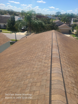 Roof Algae Moss And Streak Removal Service Project in Orlando FL 32828