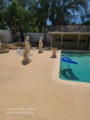 Concrete Surface Pressure Cleaning Service Project in Deltona FL 32738