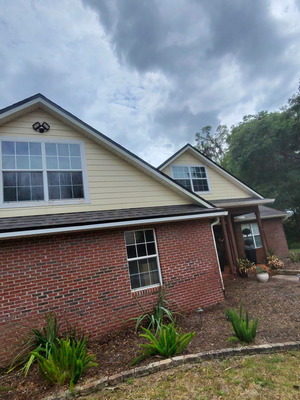 Exterior Soft Washing And Gutter Cleaning Service Project in DeLand FL 32720