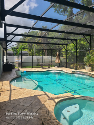 Pool Cage And Deck Cleaning And Maintenance Services Project in Sanford FL 32771