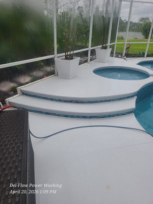 Pool Cage Softwashing Service Project in Deltona FL 32725