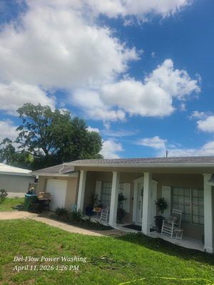 Roof And Fence Cleaning To Remove Algae And Discoloration Project in Deltona FL 32725