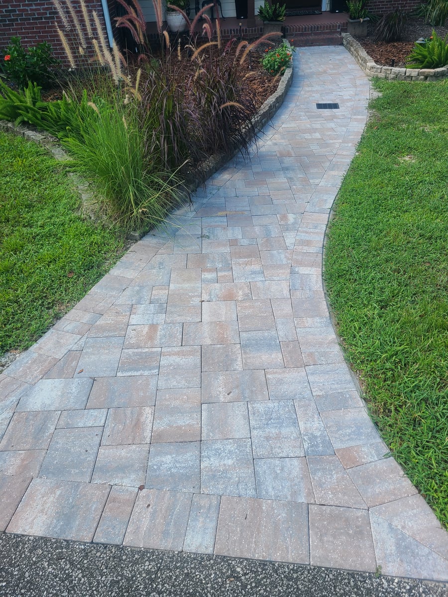 Paver walkway cleaning resanding and sealing restoration service DeLand FL 32720