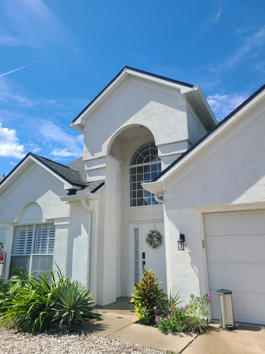 Exterior siding soft washing and surface cleaning for painting