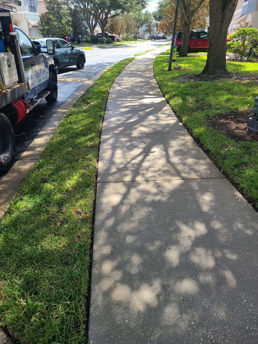 Driveway and walkway pressure washing and concrete surface cleaning