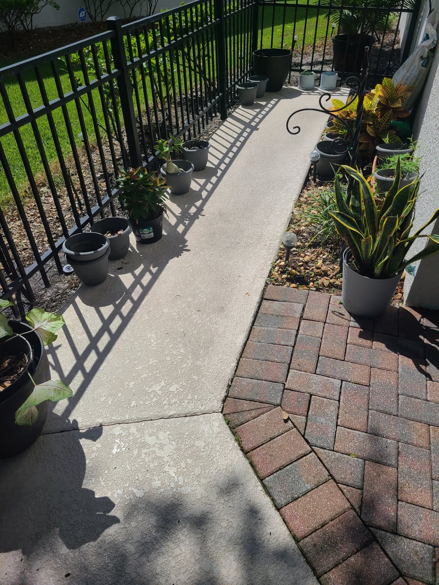 Driveway and walkway pressure washing and concrete surface cleaning