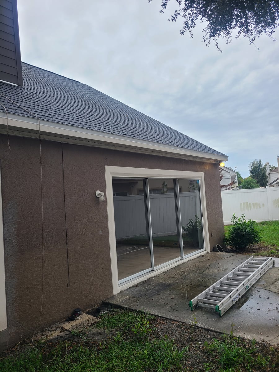 Soft washing exterior siding soffits trim and chimney